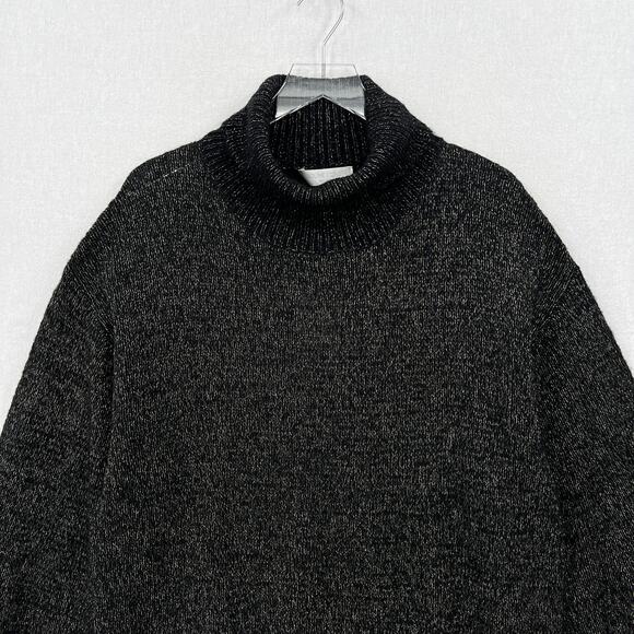 CAROLINE CONSTAS Jasper Sweater Womens Large Black Gold Cowl Neck Long Sleeve - Picture 3 of 14